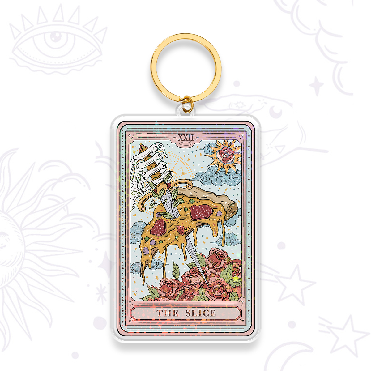 Purplehecate The Slice Tarot Keychain