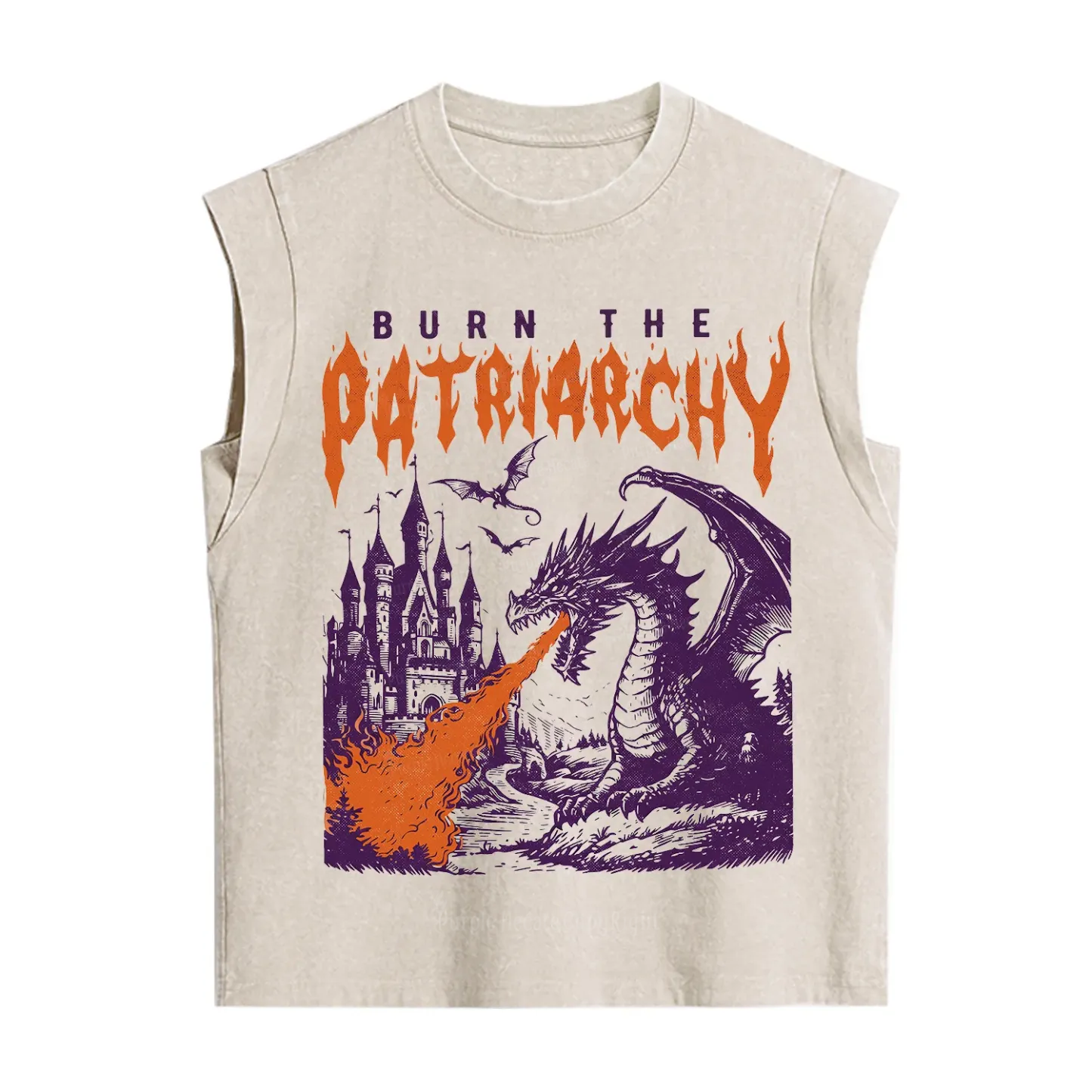 Purplehecate Burn the Patriarchy Dragon Vintage Washed Tank