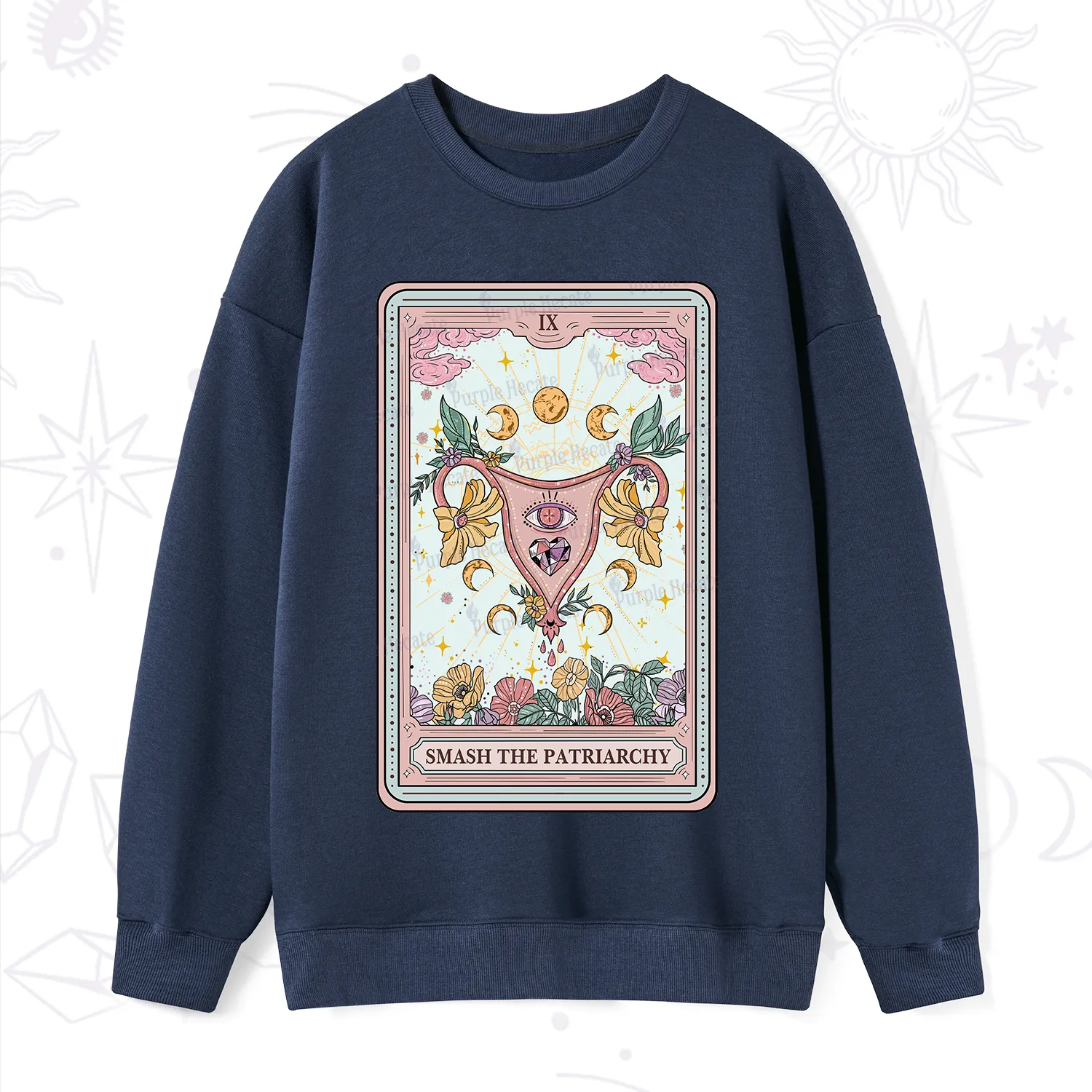 Purplehecate The Smash the Patriarchy Tarot Sweatshirt