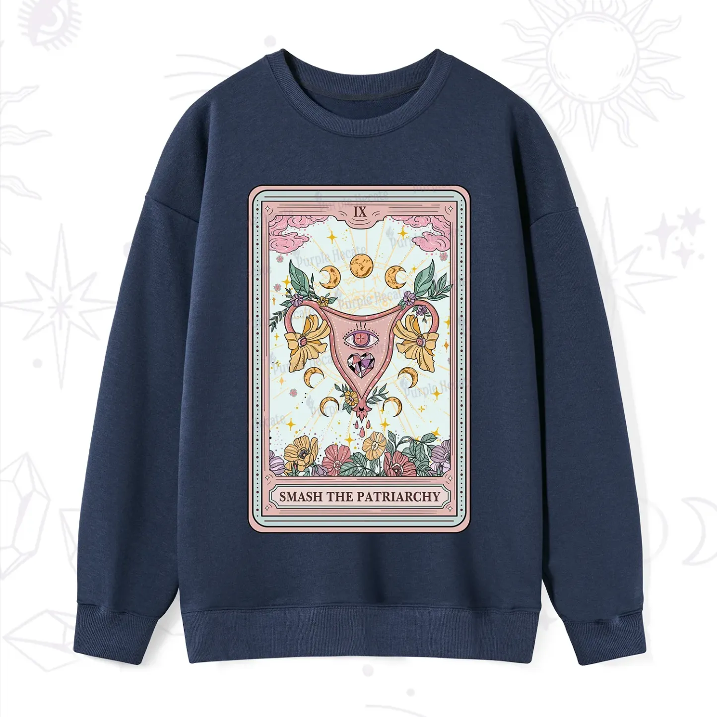 Purplehecate The Smash the Patriarchy Tarot Sweatshirt