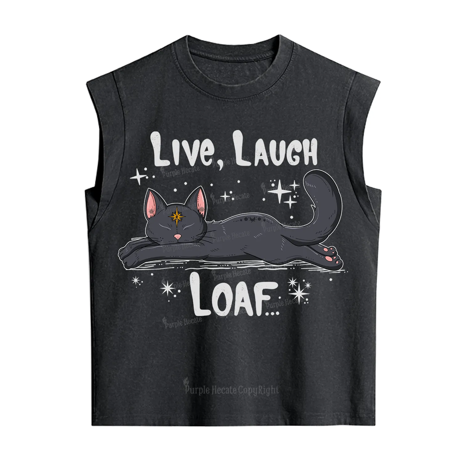 Purplehecate Live Laugh Loaf Vintage Washed Tank