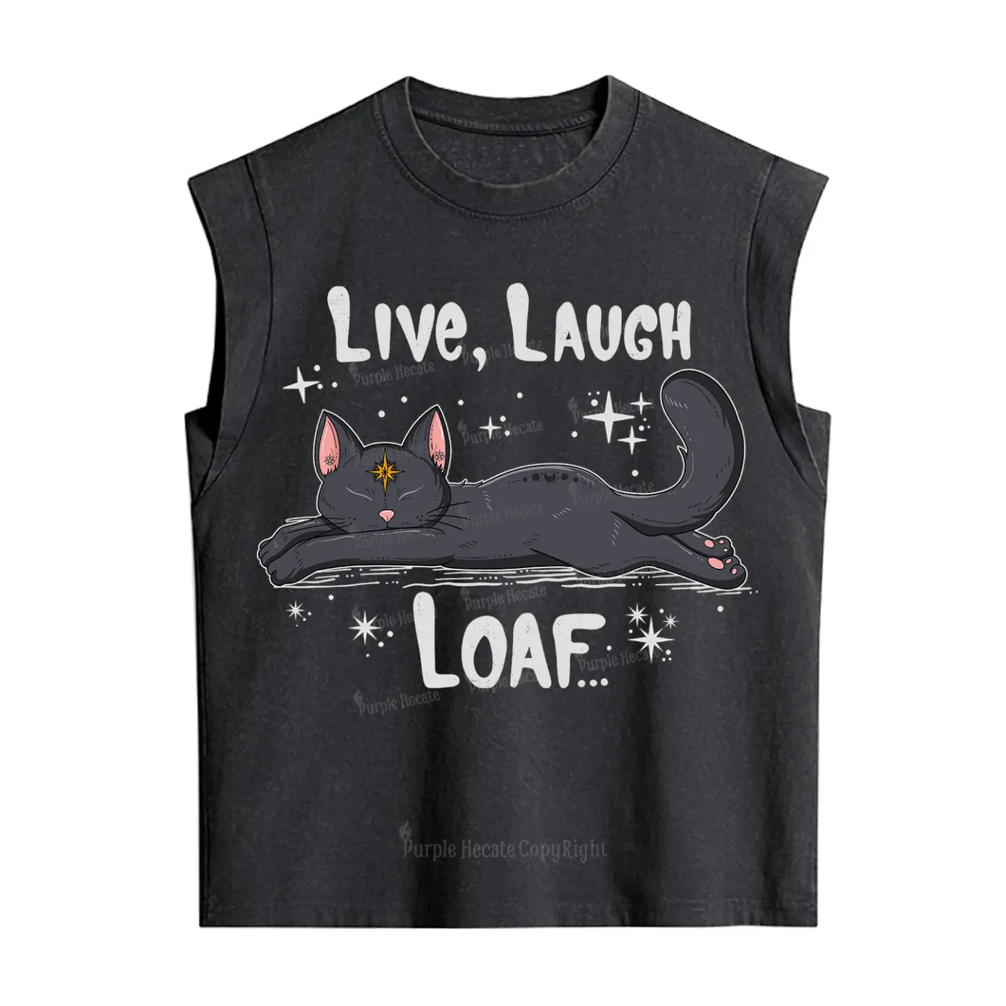 Purplehecate Live Laugh Loaf Vintage Washed Tank