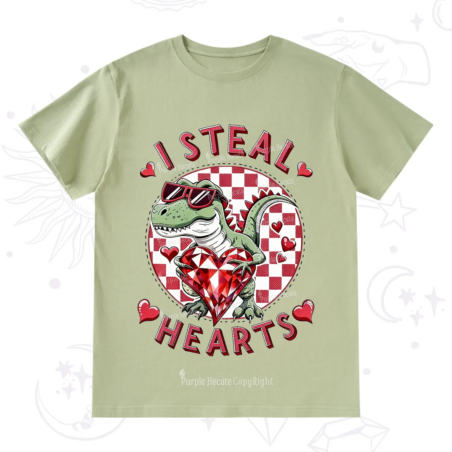Purplehecate I Steal Hearts Valentine T-Shirt