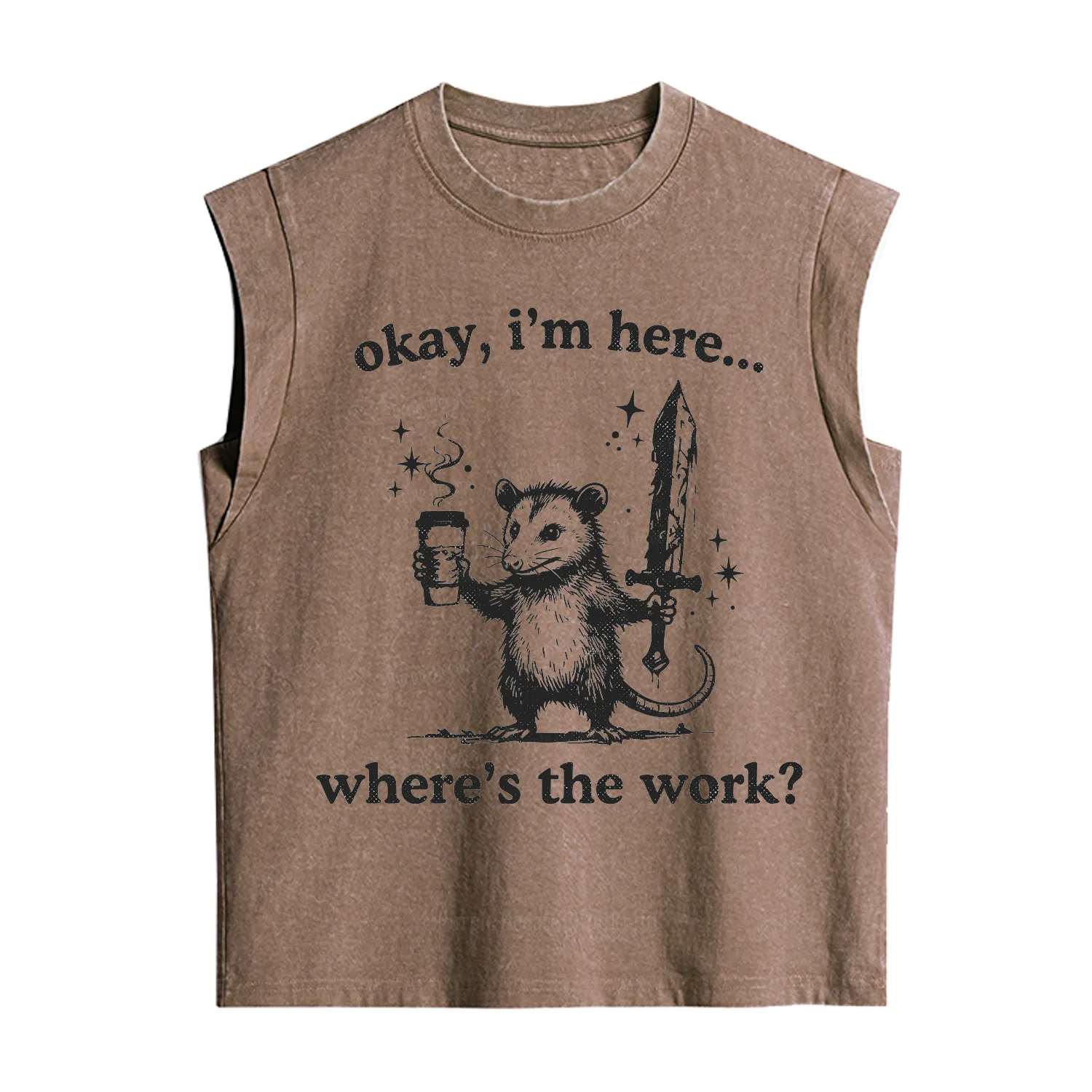 Purplehecate Okay I'm Here Where's The Work Vintage Washed Tank