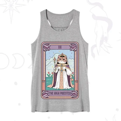 Purplehecate The High Priestess Cat Tarot Tank