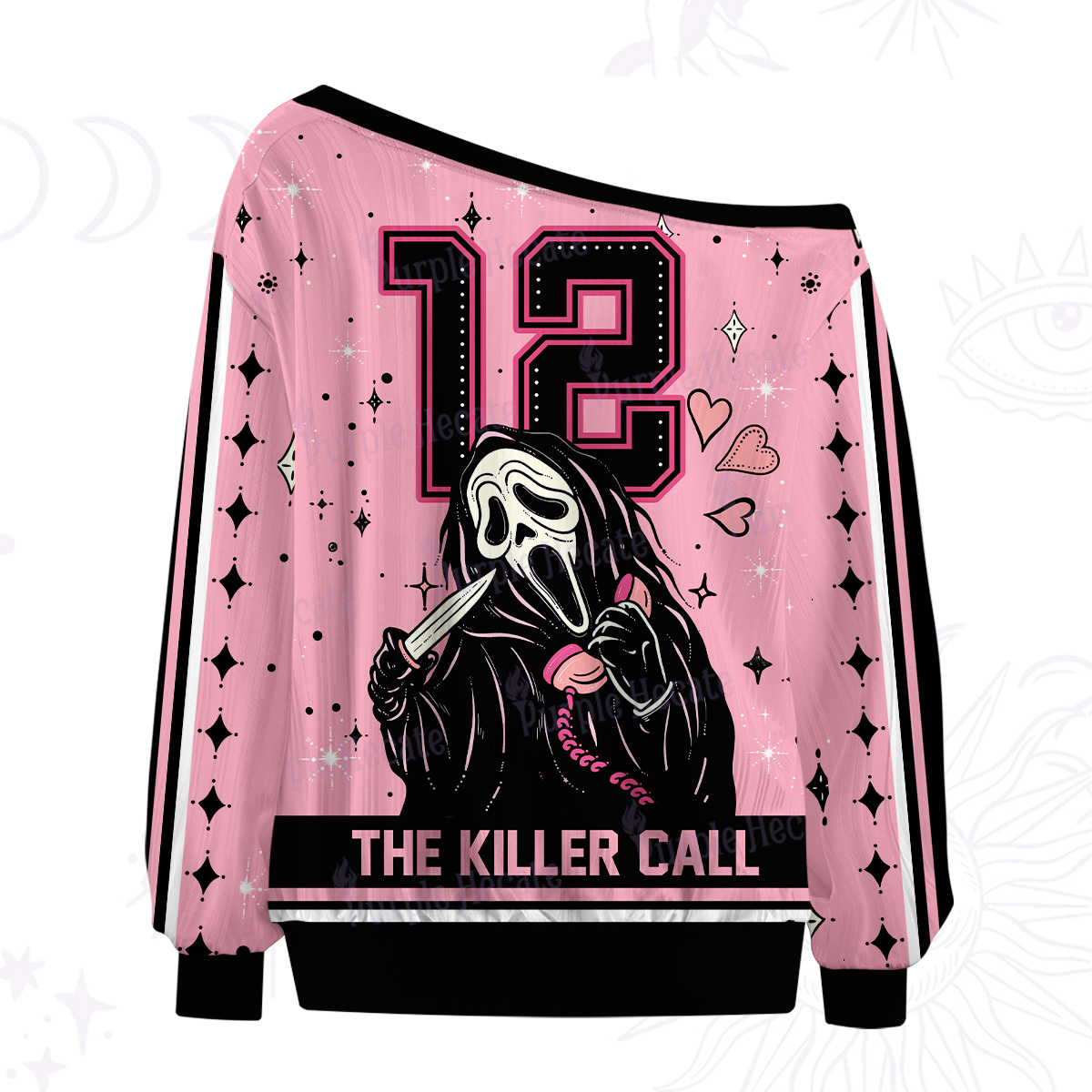 Purplehecate The Killer Call Off The Shoulder Graphic Jersey