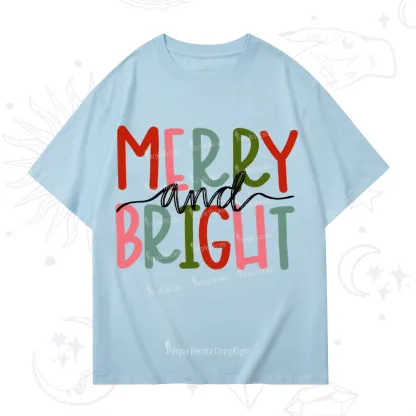 Purplehecate Merry and Bright Christmas T-Shirt