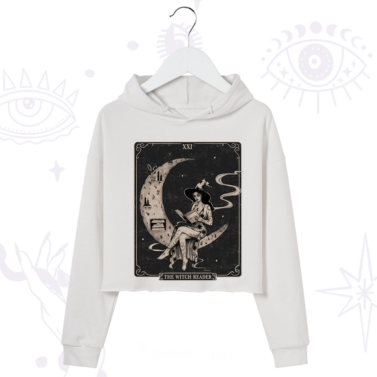 Purplehecate The Witch Reader Crop Hoodie