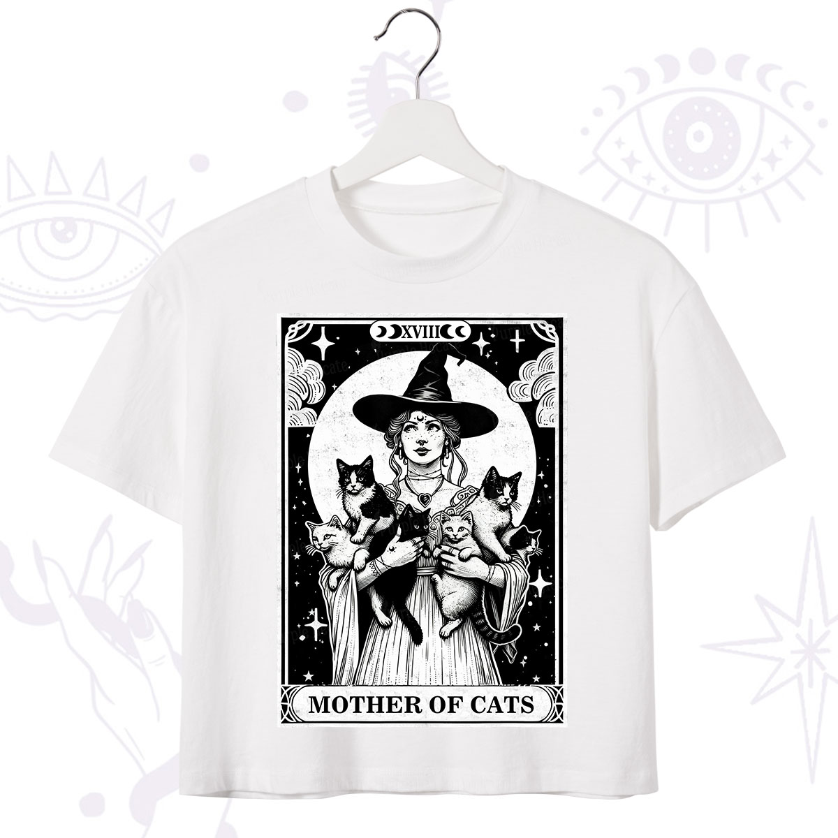 Purplehecate The Mother of Cats Tarot Crop T-Shirt