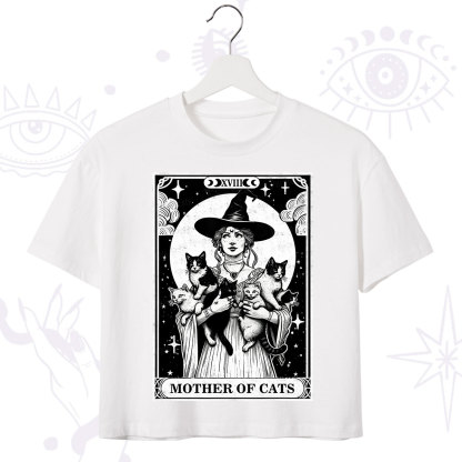 Purplehecate The Mother of Cats Tarot Crop T-Shirt