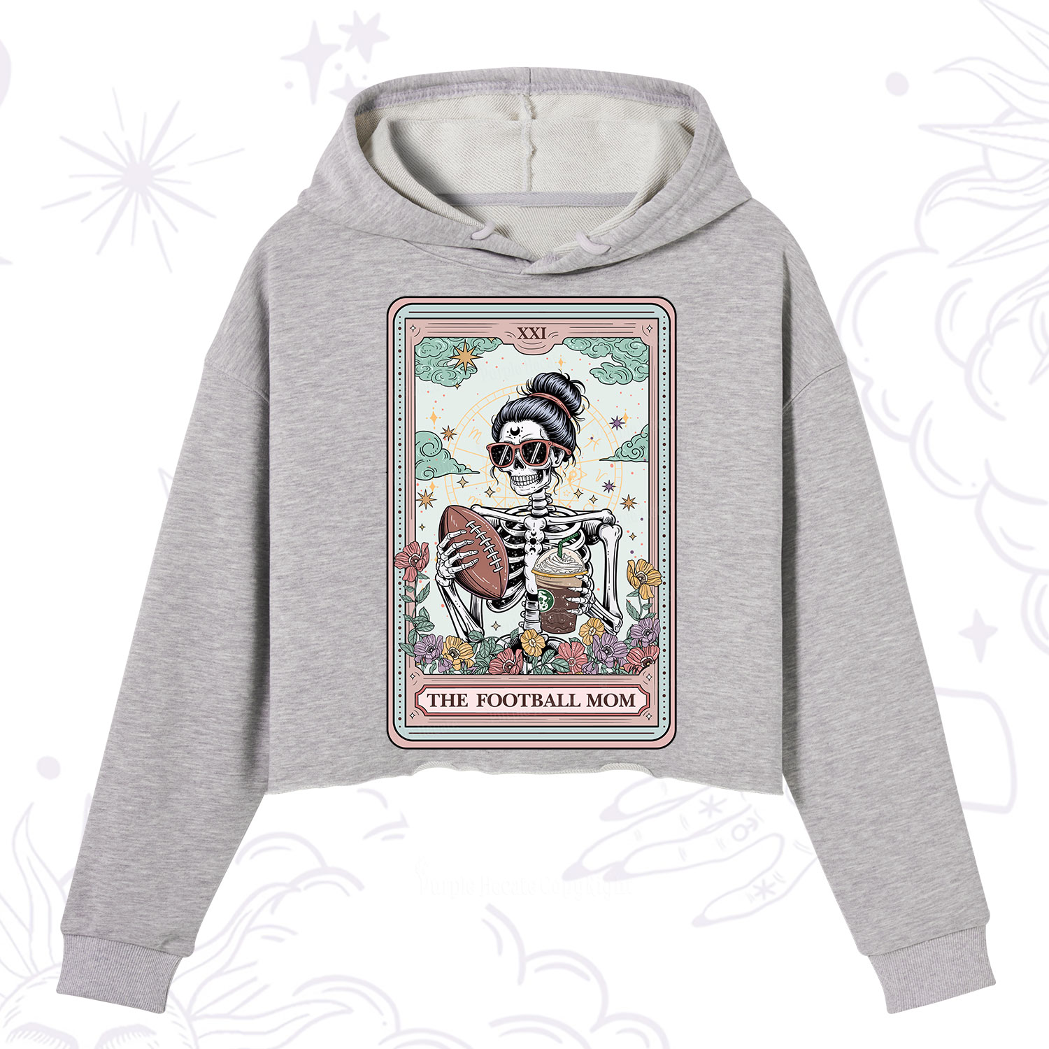 Purplehecate The Football Mom Tarot Crop Hoodie