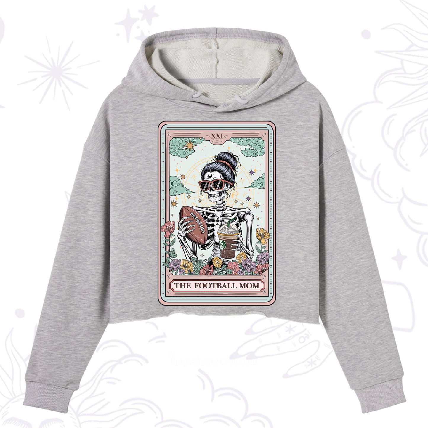 Purplehecate The Football Mom Tarot Crop Hoodie