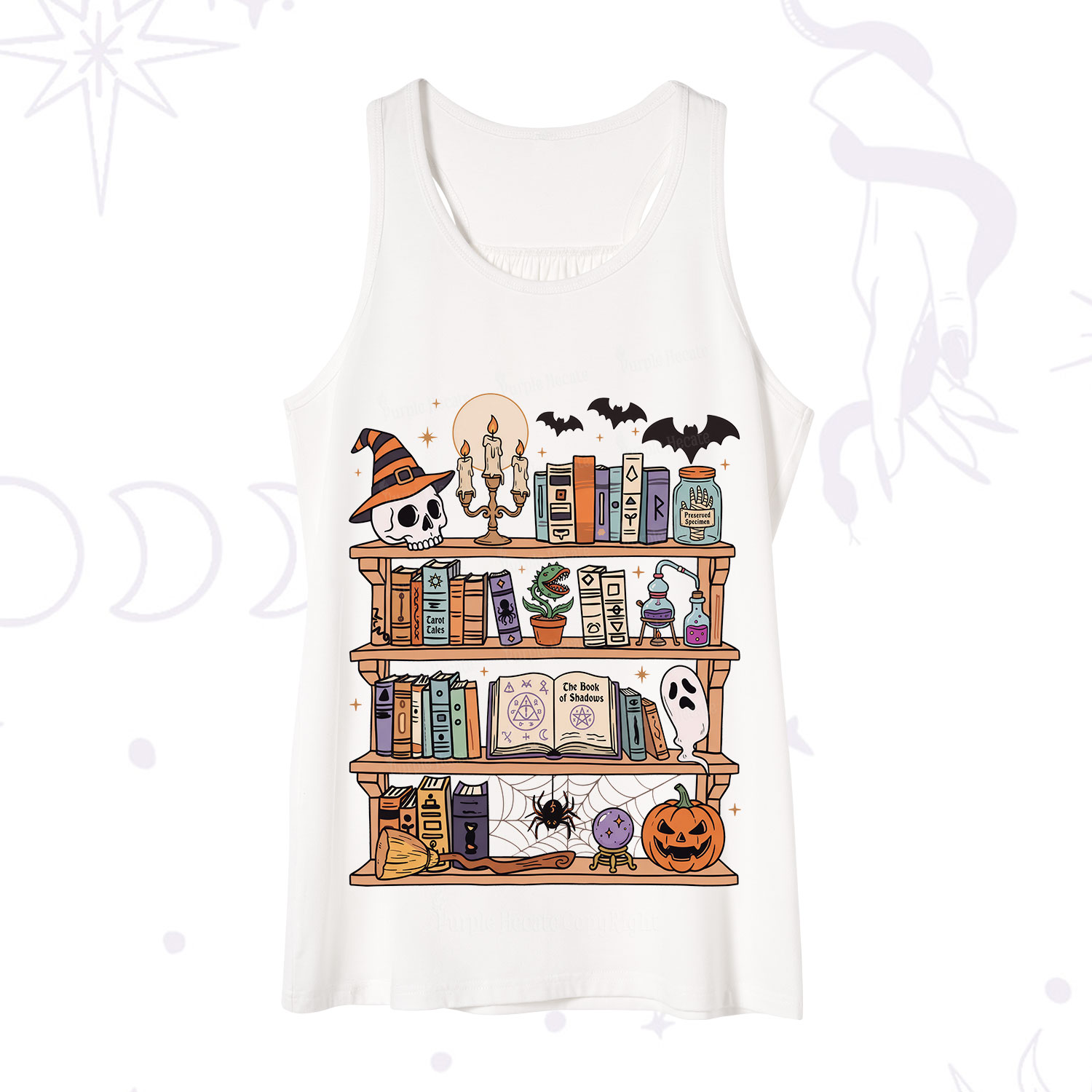 Purplehecate Halloween Library Tank