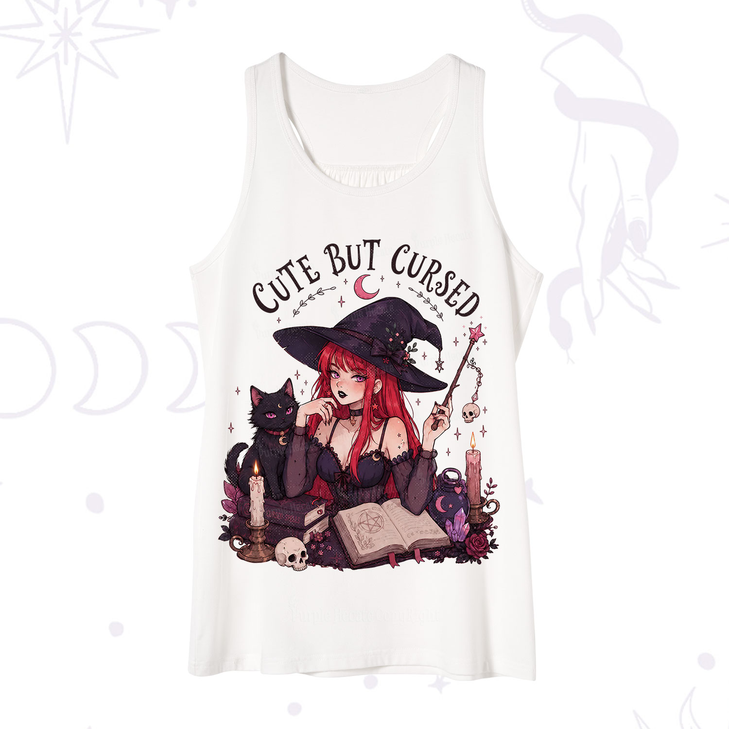 Purplehecate Cute But Cursed Witch Tank