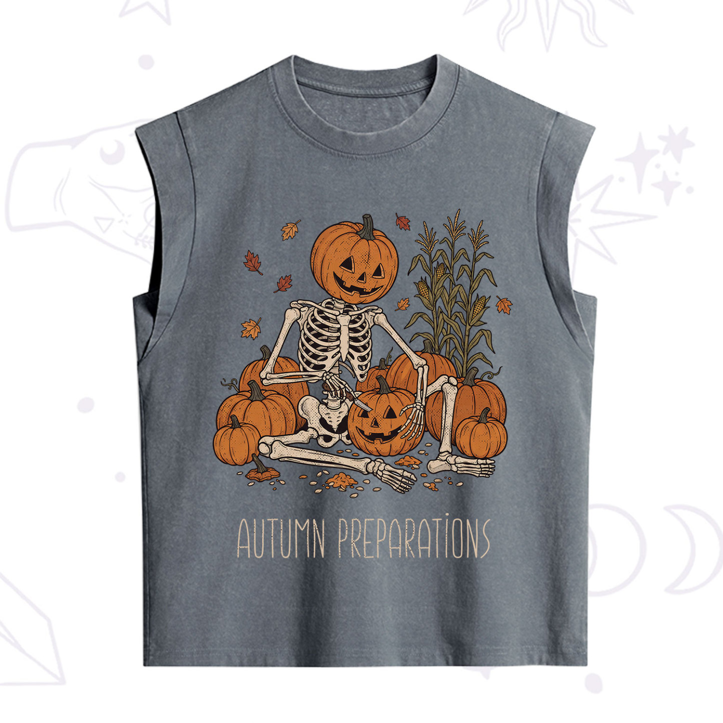 Purplehecate Witch Hat Pumpkin Vintage Washed Tank
