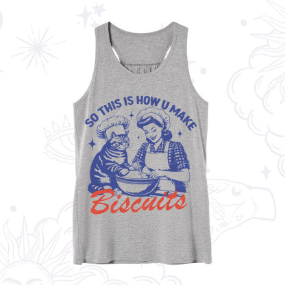 Purplehecate Funny Cat Baking Biscuits Tank