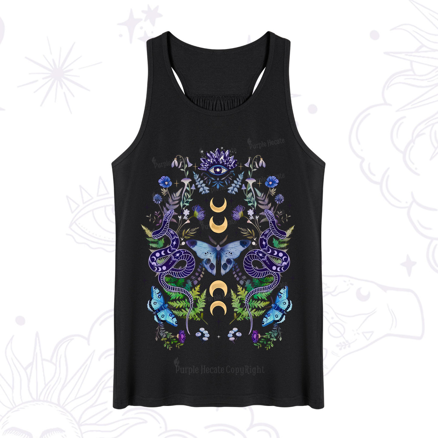 Purplehecate Moon Moth Witchery Tank