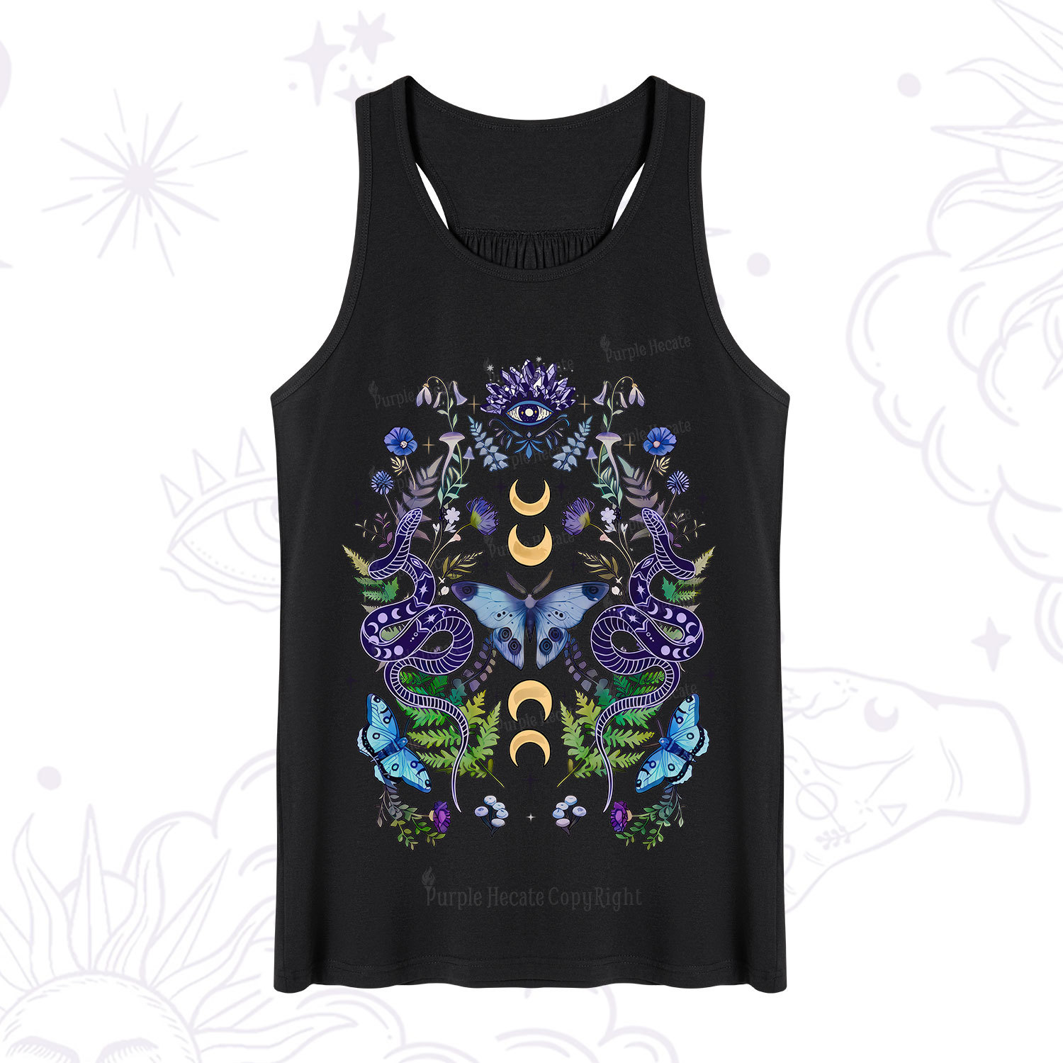 Purplehecate Moon Moth Witchery Tank