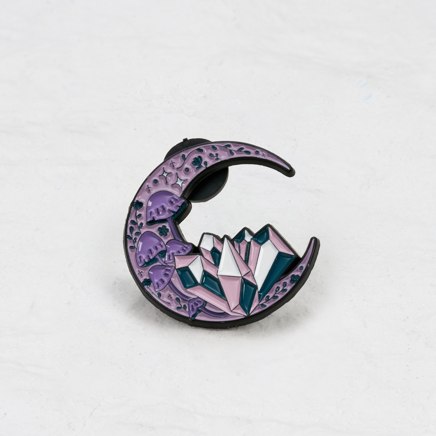 Purplehecate Crystal Moon Pin
