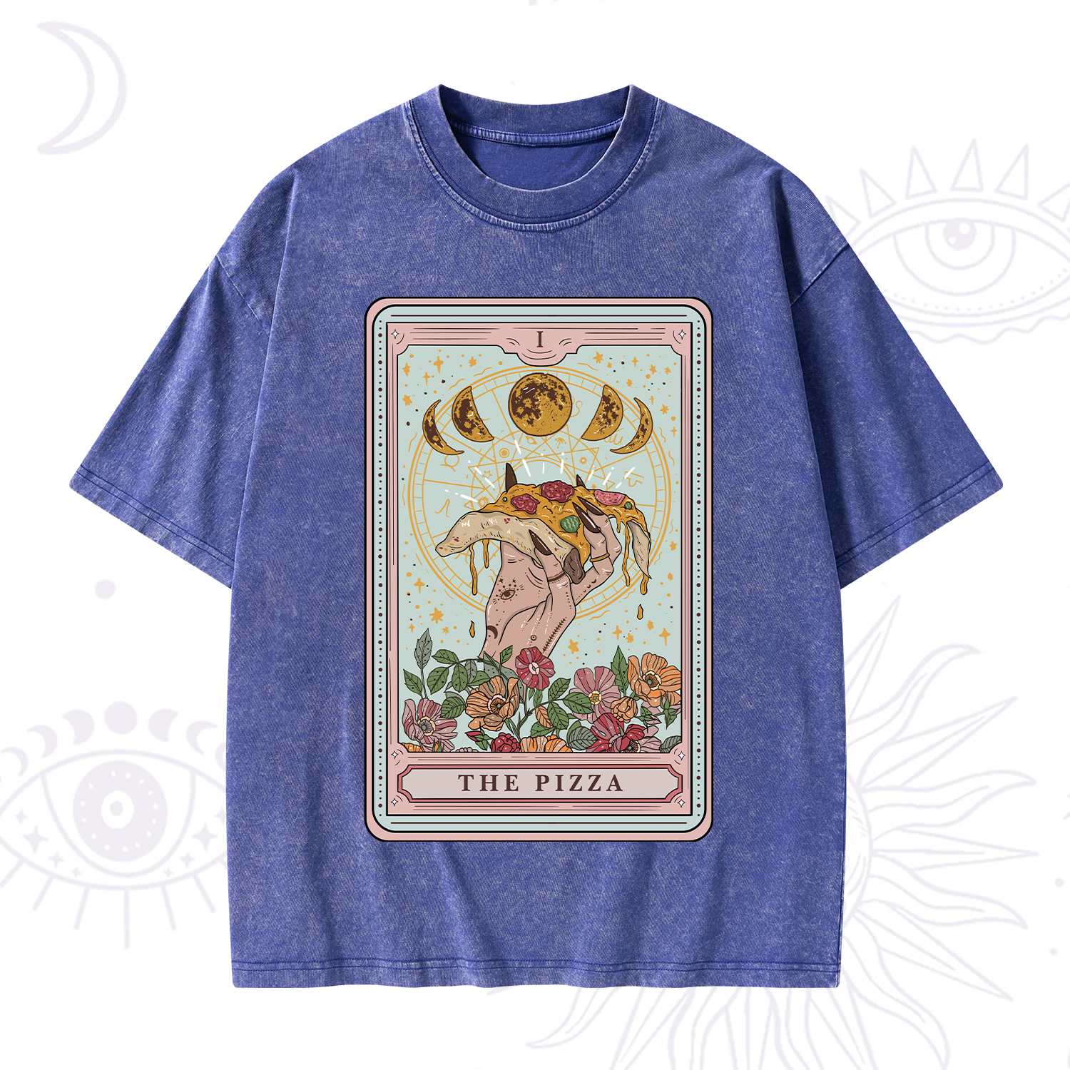 Purplehecate The Pizza Tarot Washed T-Shirt