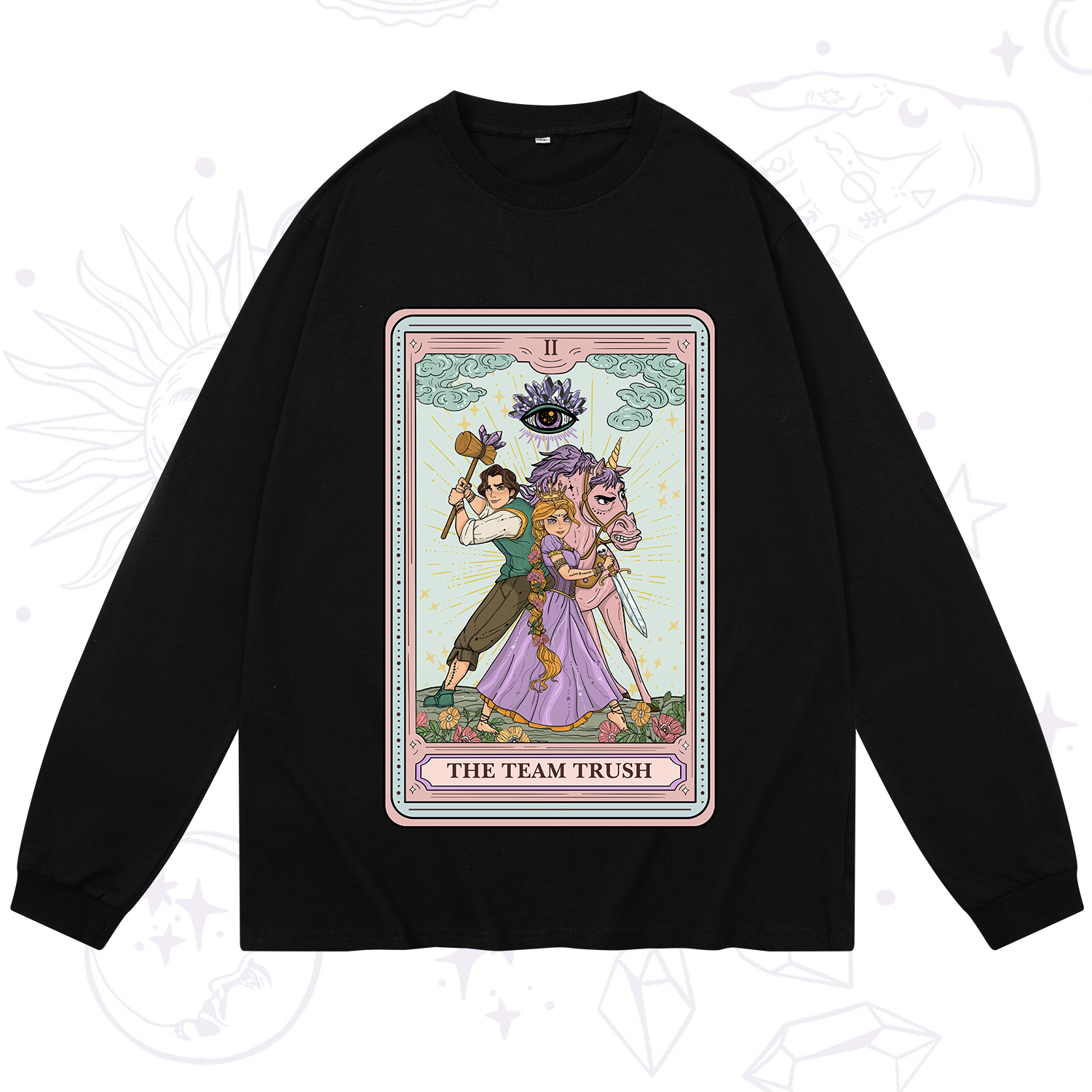 Purplehecate The Team Trush Tarot Card Long Sleeve T-Shirt