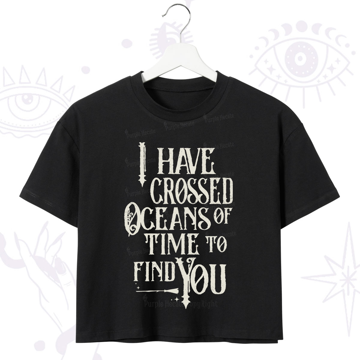 Purplehecate Across Oceans of Time I Found You Crop T-Shirt