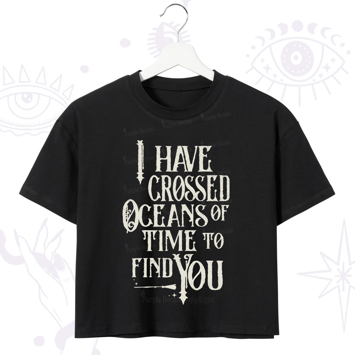 Purplehecate Across Oceans of Time I Found You Crop T-Shirt