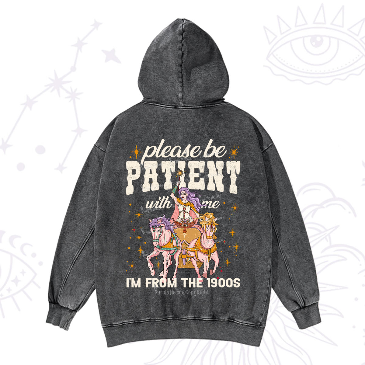 Purplehecate Please Be Patient With Me I'm From The 1900s Washed Hoodie