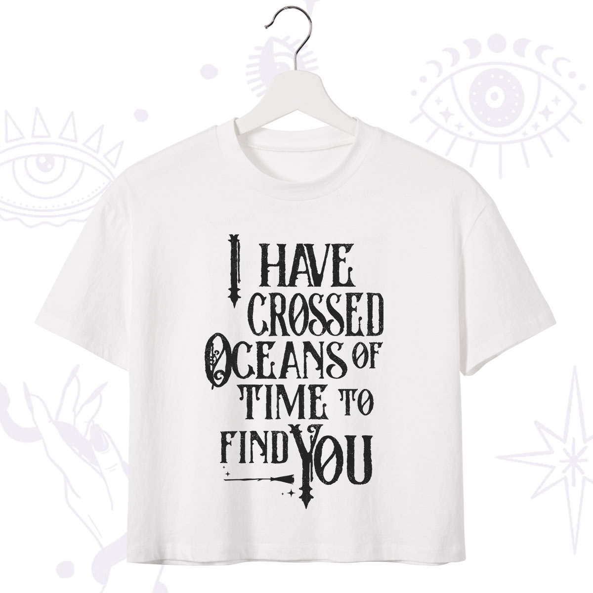 Purplehecate Across Oceans of Time I Found You Crop T-Shirt