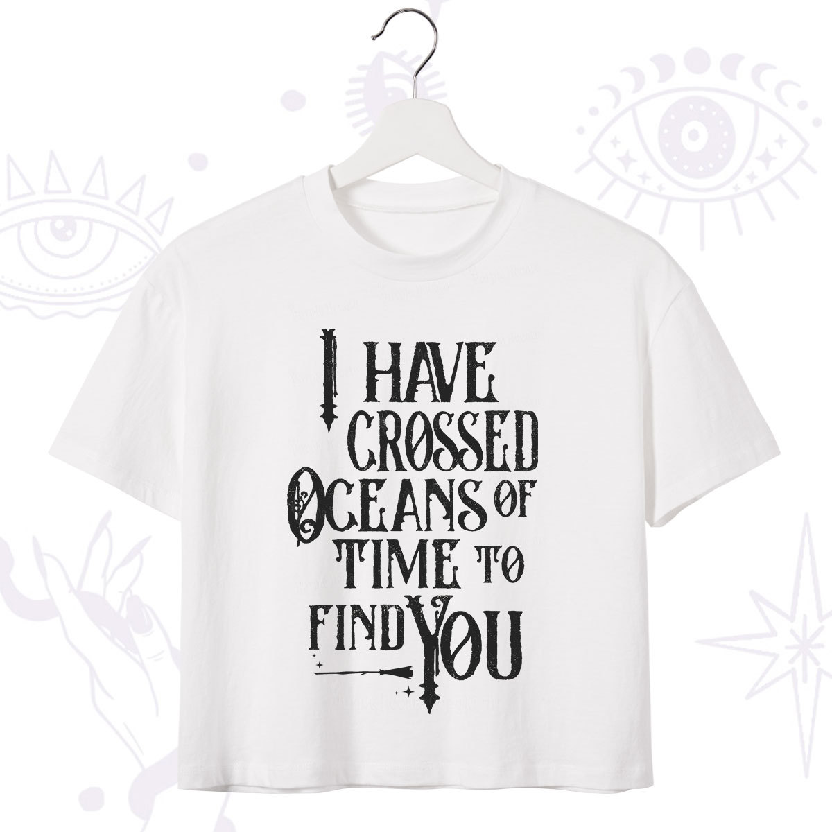 Purplehecate Across Oceans of Time I Found You Crop T-Shirt