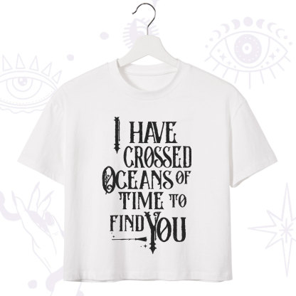 Purplehecate Across Oceans of Time I Found You Crop T-Shirt