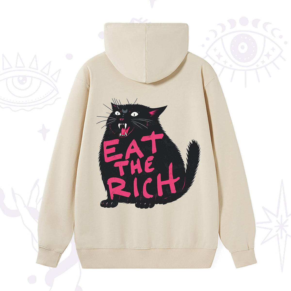 Purplehecate Eat The Rich Cat Hoodie