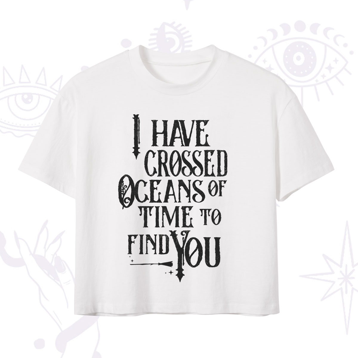 Purplehecate Across Oceans of Time I Found You Crop T-Shirt