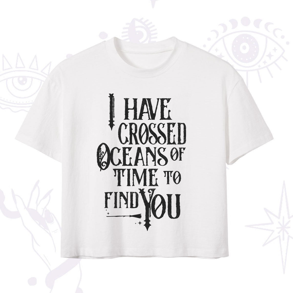Purplehecate Across Oceans of Time I Found You Crop T-Shirt