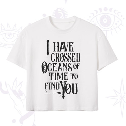 Purplehecate Across Oceans of Time I Found You Crop T-Shirt