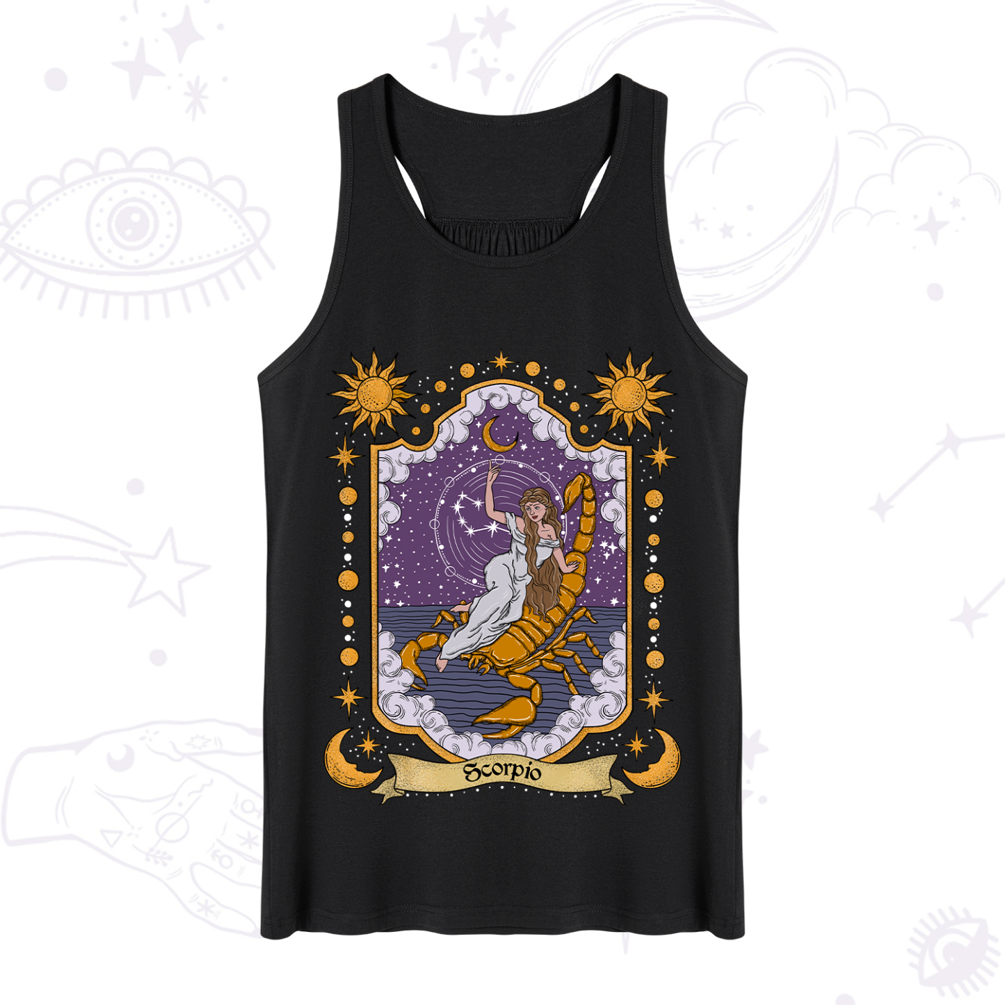 Magic Purplehecate Scorpio Zodiac Tank