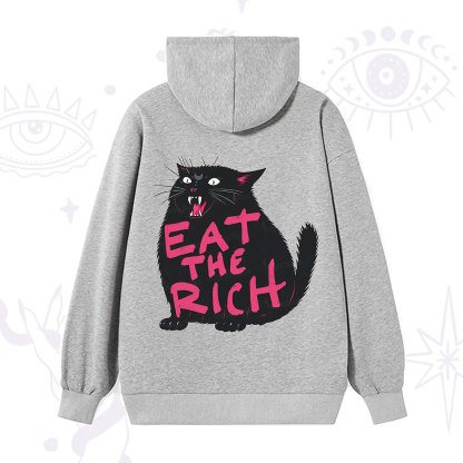 Purplehecate Eat The Rich Cat Hoodie