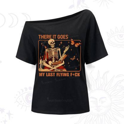 Purplehecate There It Goes My Last Flying F*ck One Shoulder T-Shirt