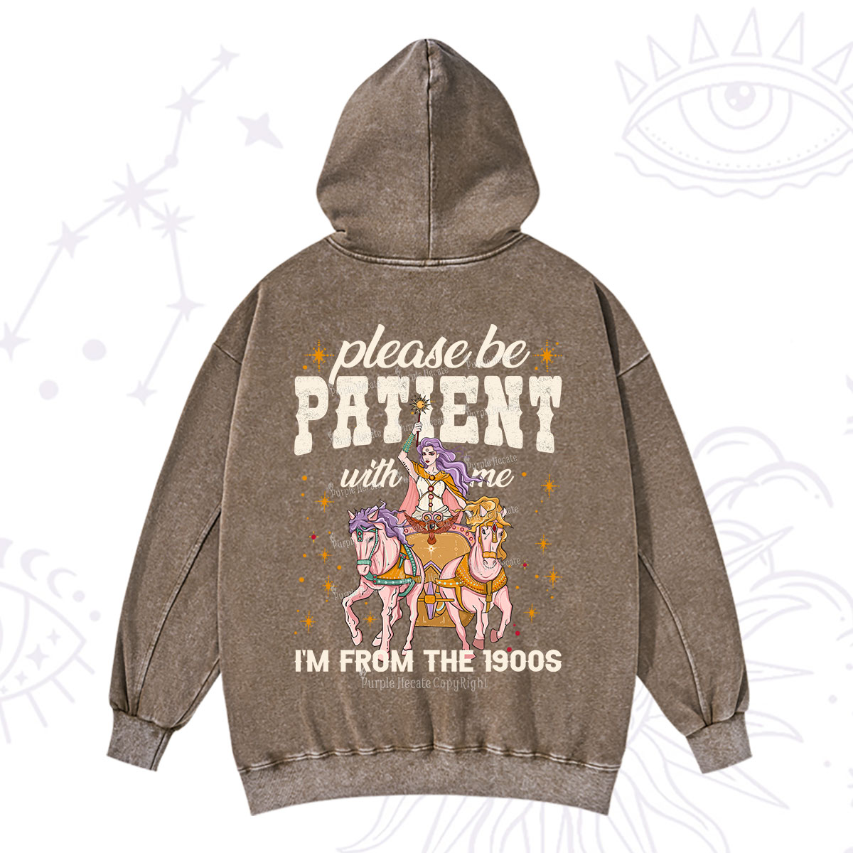 Purplehecate Please Be Patient With Me I'm From The 1900s Washed Hoodie