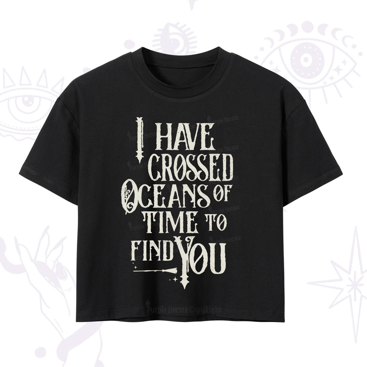 Purplehecate Across Oceans of Time I Found You Crop T-Shirt