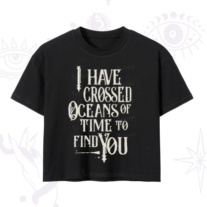Purplehecate Across Oceans of Time I Found You Crop T-Shirt