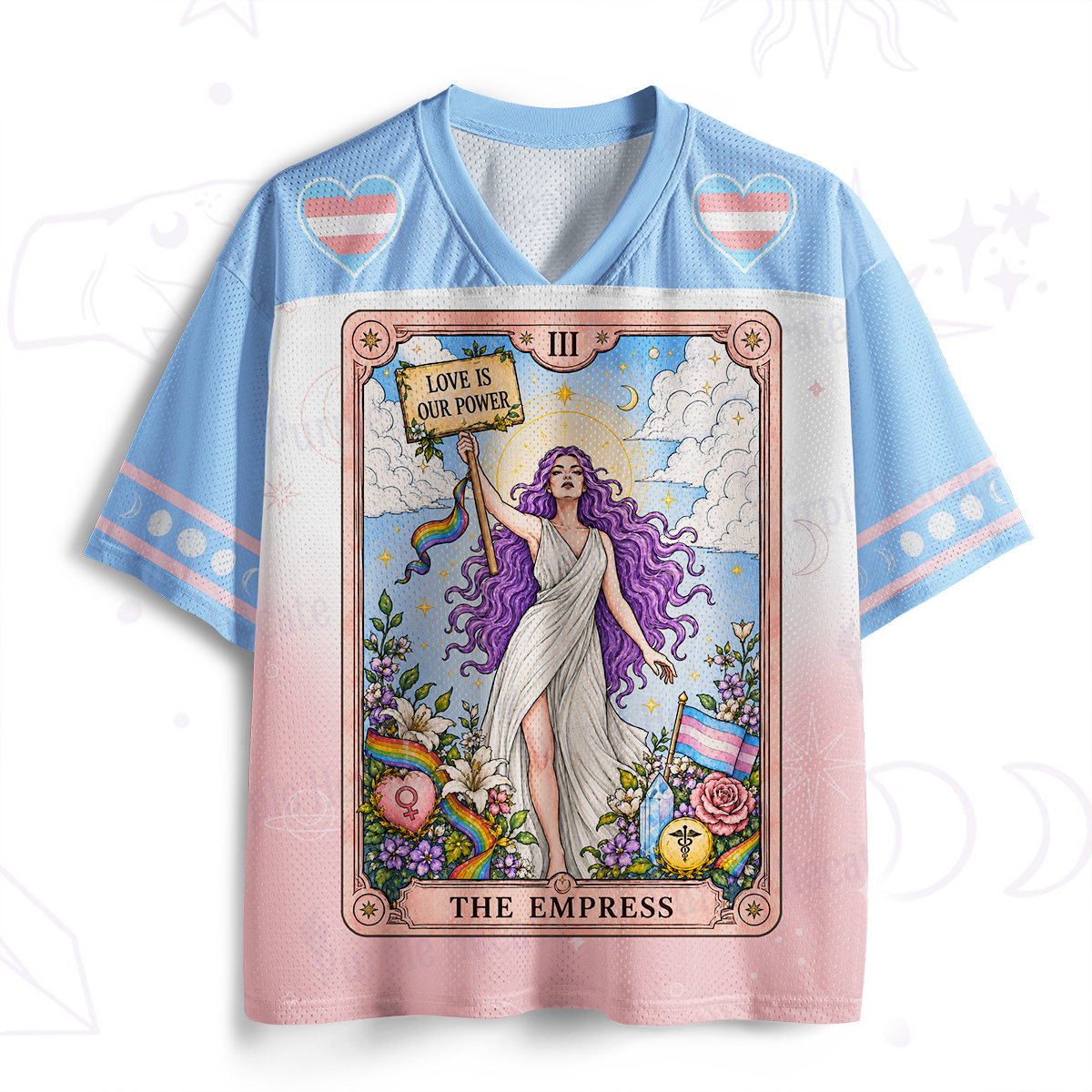 Purplehecate The Empress Tarot Love Is Our Power  Mesh Jersey
