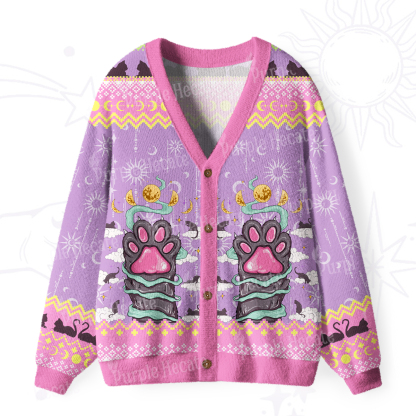 Purplehecate The Beans Cat Tarot Ugly Cardigan Sweaters