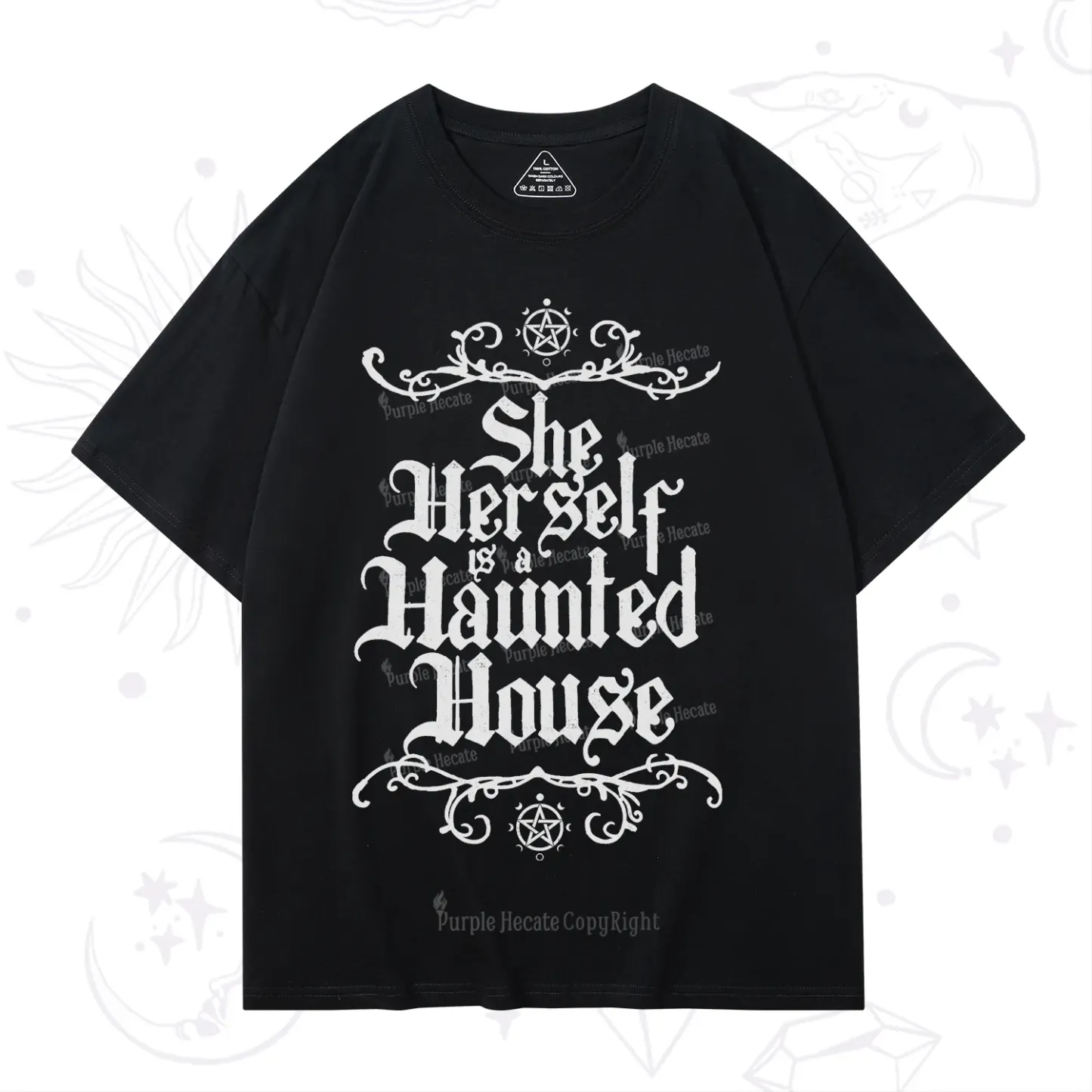 Purplehecate She Herself is a Haunted House T-Shirt