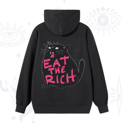 Purplehecate Eat The Rich Cat Hoodie
