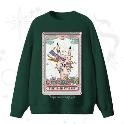 Purplehecate The Hair Stylist Tarot Fuzzy Ugly Sweater