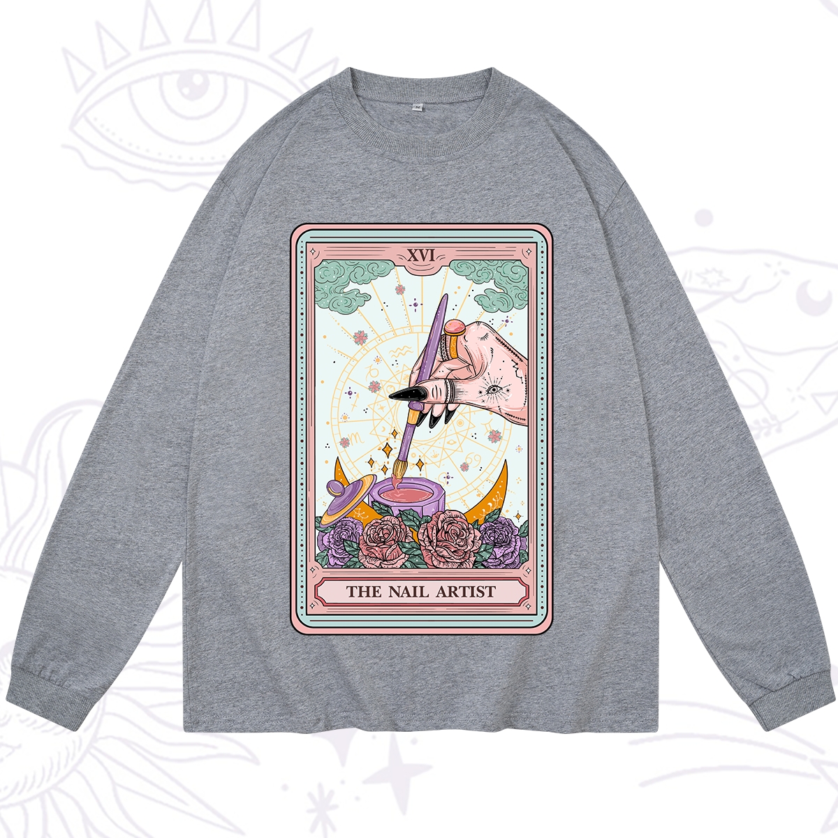 Purplehecate The Nail Artsit Tarot Card Long Sleeve T-Shirt