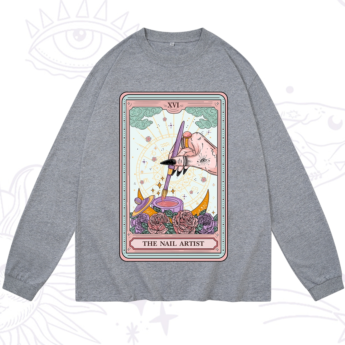 Purplehecate The Nail Artsit Tarot Card Long Sleeve T-Shirt