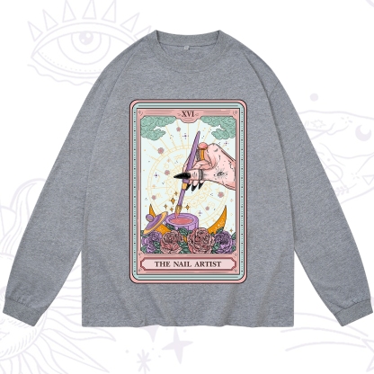 Purplehecate The Nail Artsit Tarot Card Long Sleeve T-Shirt