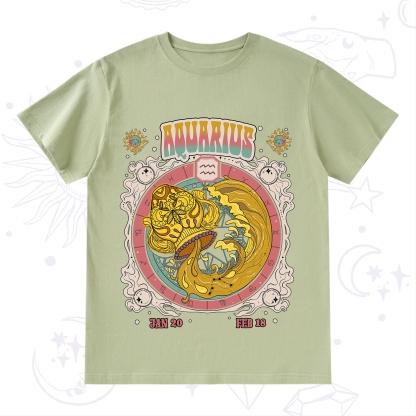 Purplehecate Aquarius Cosmic Zodiac T-Shirt